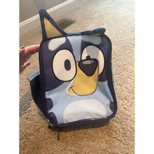 Bluey Insulated Kid’s Blue Lunch Bag with Mesh Pocket on Side NEW w/o Tags